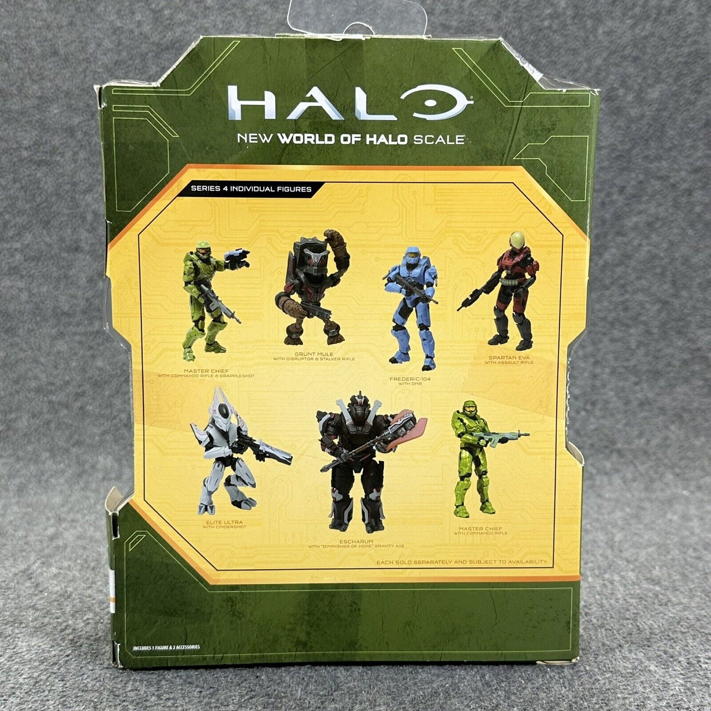 Halo Series 3-4 Master Chief Escharum Spartan Eva Grunts & Frederic 5" Figures