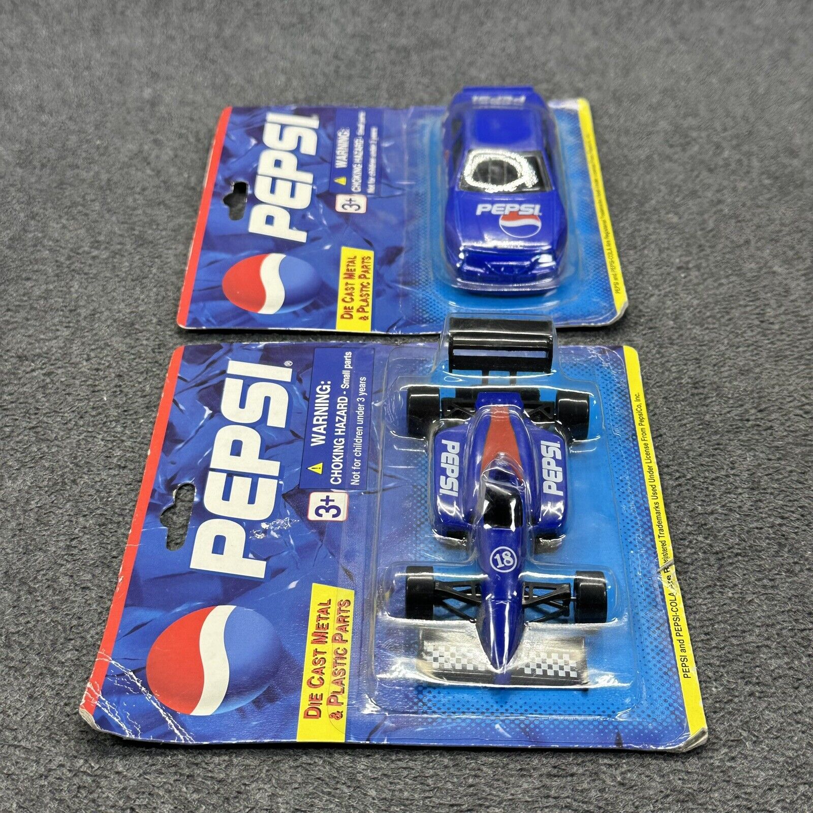 Lot of 2 Vintage Pepsi 4.5" Die-Cast Metal Vehicles by Golden Wheel 1:43 Scale