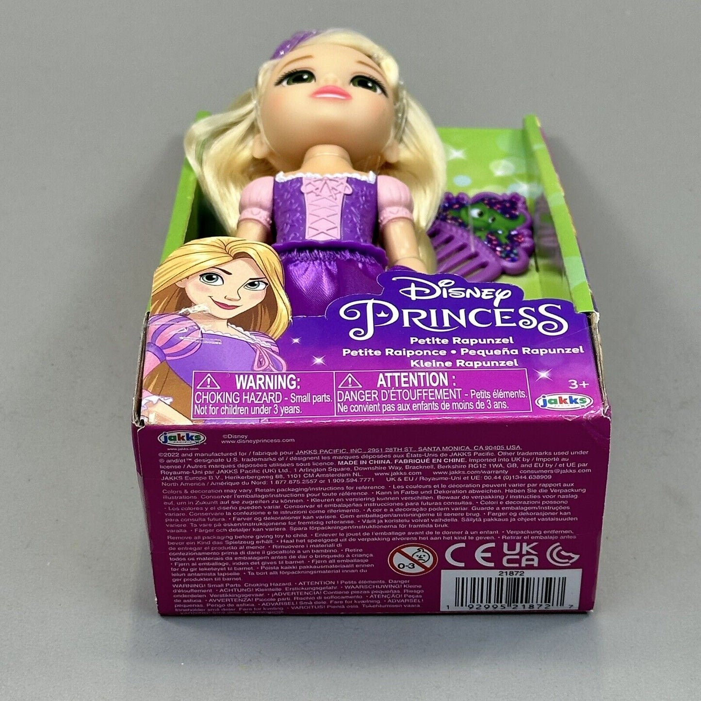 Disney Princess Petite Tangled Rapunzel 6" Doll w/ Comb Jakks Ages 3+ Brand New