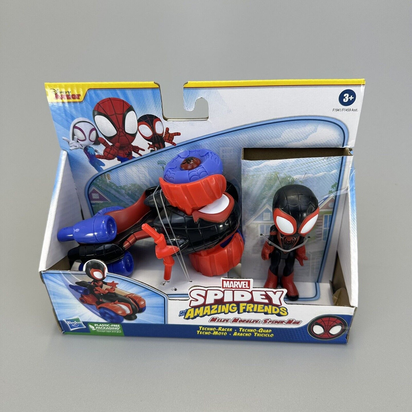 Marvel Spidey and His Amazing Friends Spidey, Hulk & Miles Morales w/ Vehicles