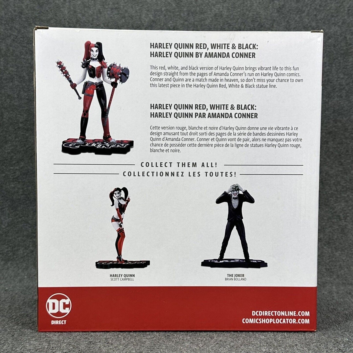 DC Direct Harley Quinn Red White & Black by J. Amanda Connor 1:10 Statue - New