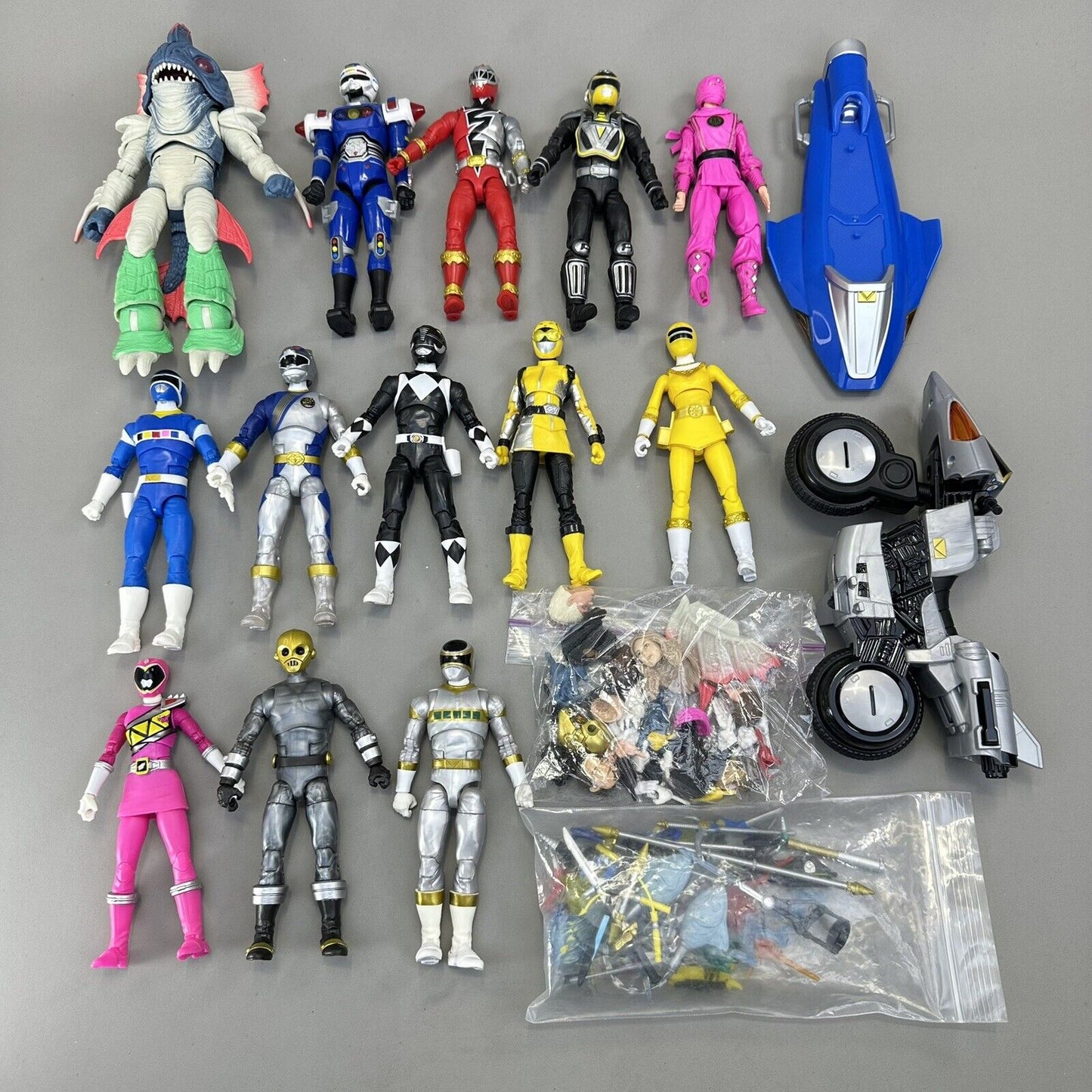 Lot of 13 Power Rangers Lightning Collection 6" Action Figures with Accessories