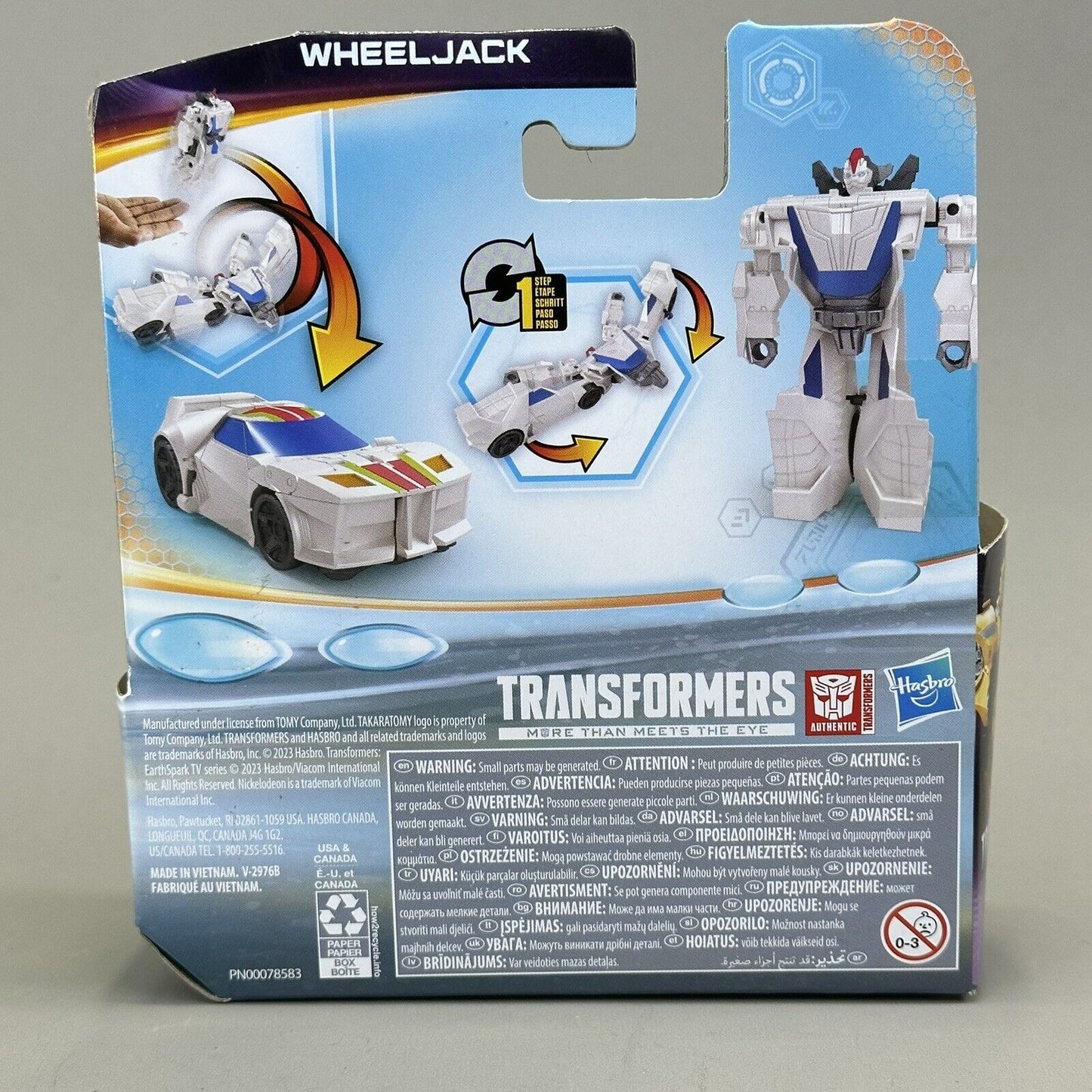 Hasbro Transformers EarthSpark 1-Step Flip Changer Wheeljack 4" Action Figure 6+