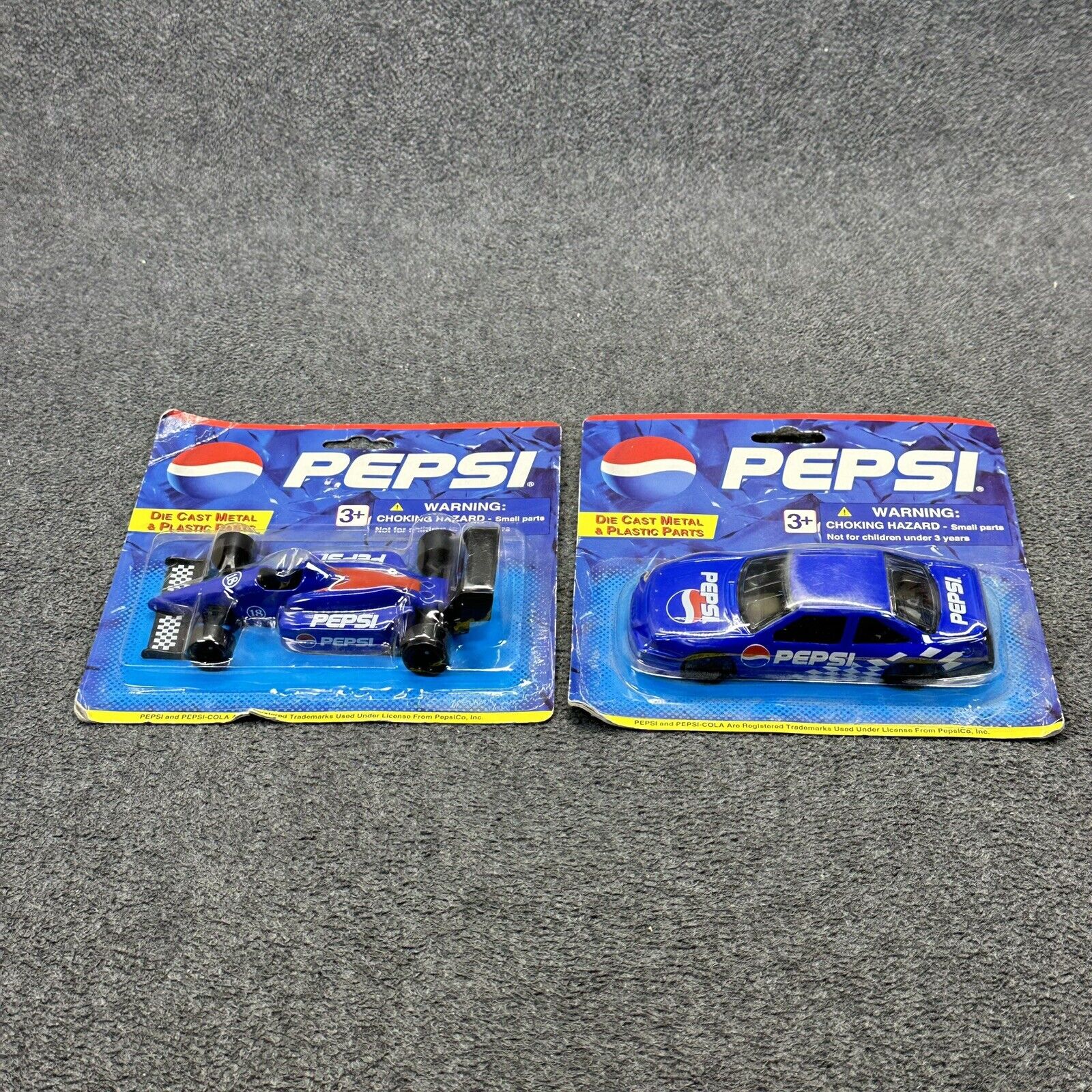 Lot of 2 Vintage Pepsi 4.5" Die-Cast Metal Vehicles by Golden Wheel 1:43 Scale