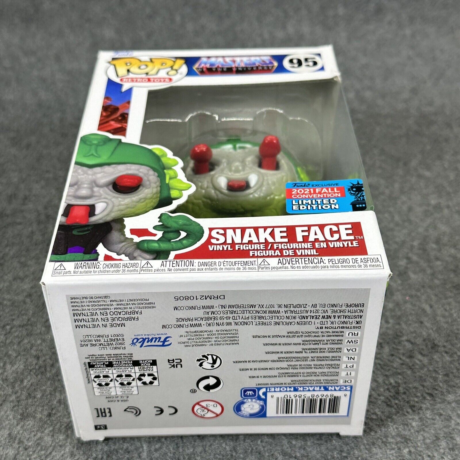 Funko Pop Masters Of The Universe Snake Face #95 2021 Fall Con Exclusive Damage