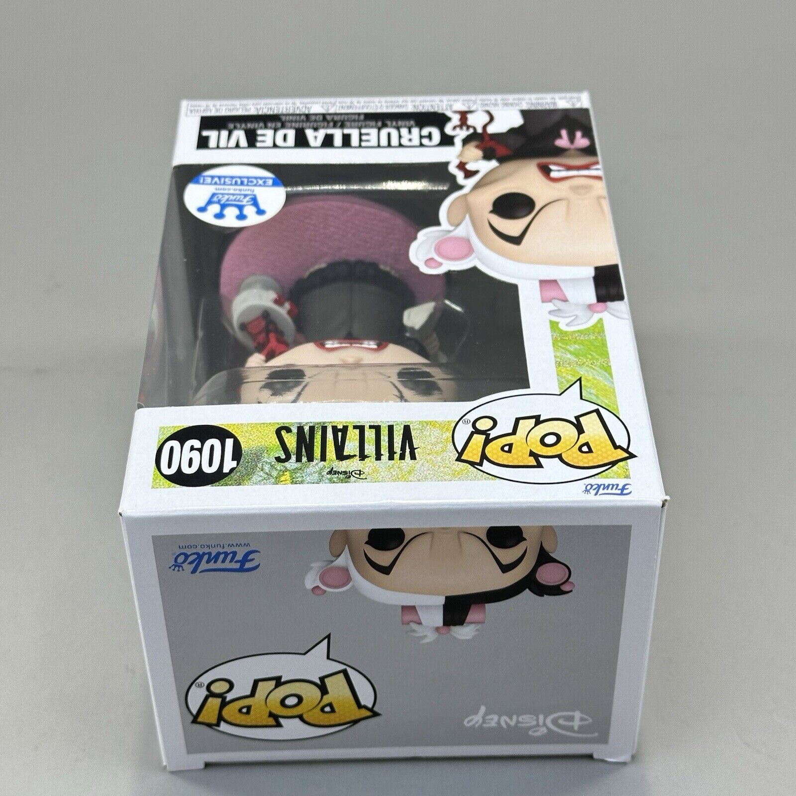 Funko Pop! Disney Villains Cruella De Vil Funko Exclusive #1090 Vinyl Figure New