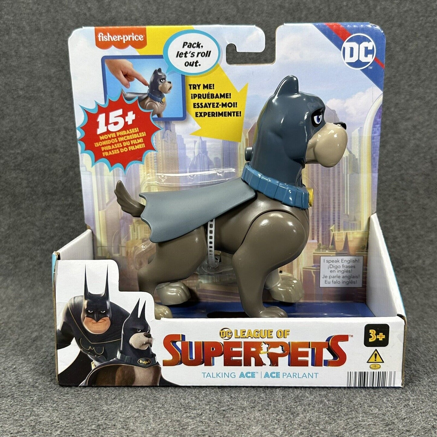 Fisher-Price DC League of Super Pets Talking Batman's Ace 15+ Phrases Brand New