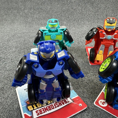 Lot of 6 Playskool Transformers Heroes Rescue Bots Academy Mini Bot Racers - New