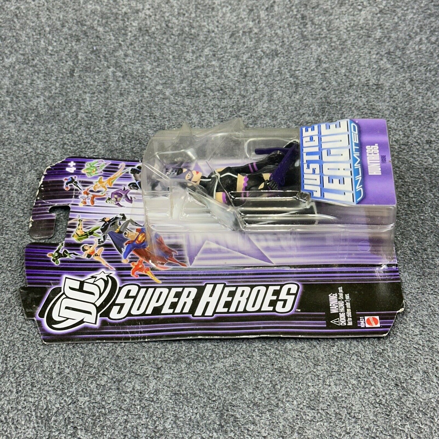 DC Super Heroes Justice League Unlimited Huntress 4" Action Figure Purple Card