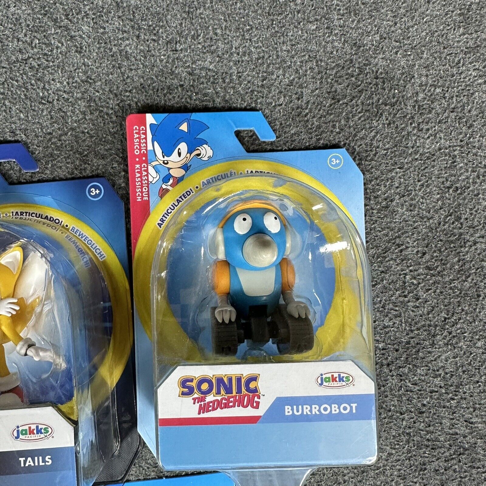 Sonic The Hedgehog Tails Knuckles Burrobot & Crabmeat 2.5" Action Figures 5-Lot