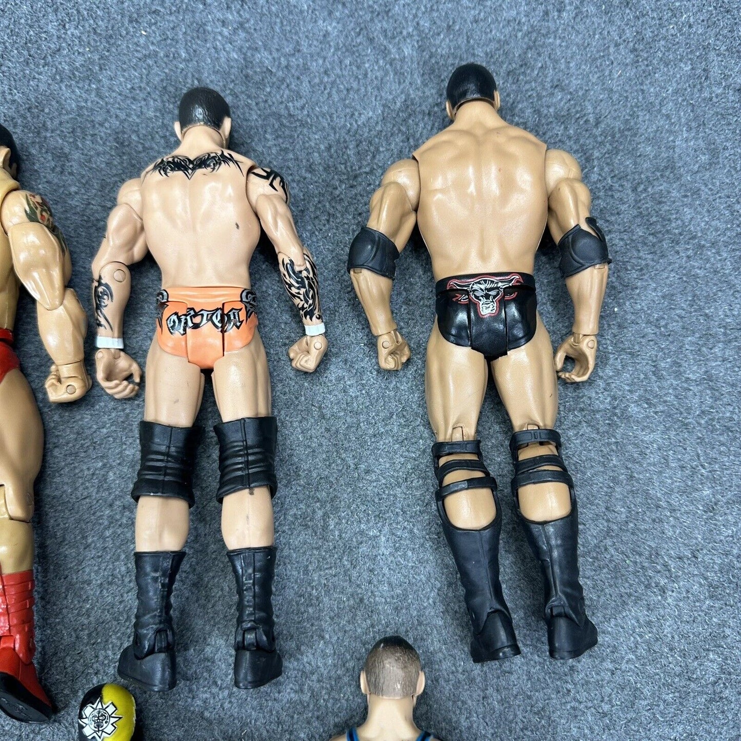 WWE Mattel Basic Lot of 5 Wrestling Action Figures Rock Mysterio Batista