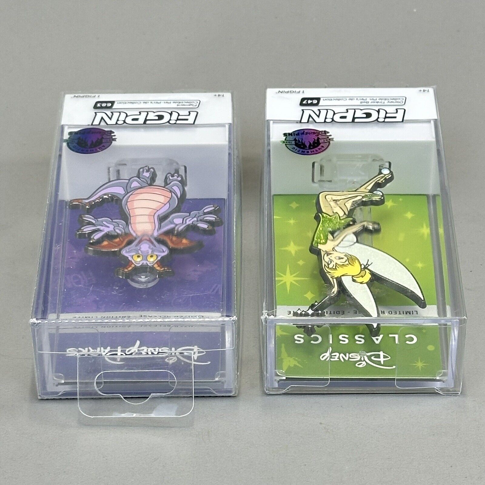 Disney Parks FIGPIN 683 Figment & 647 Tinker Bell Pins Limited Release Exclusive