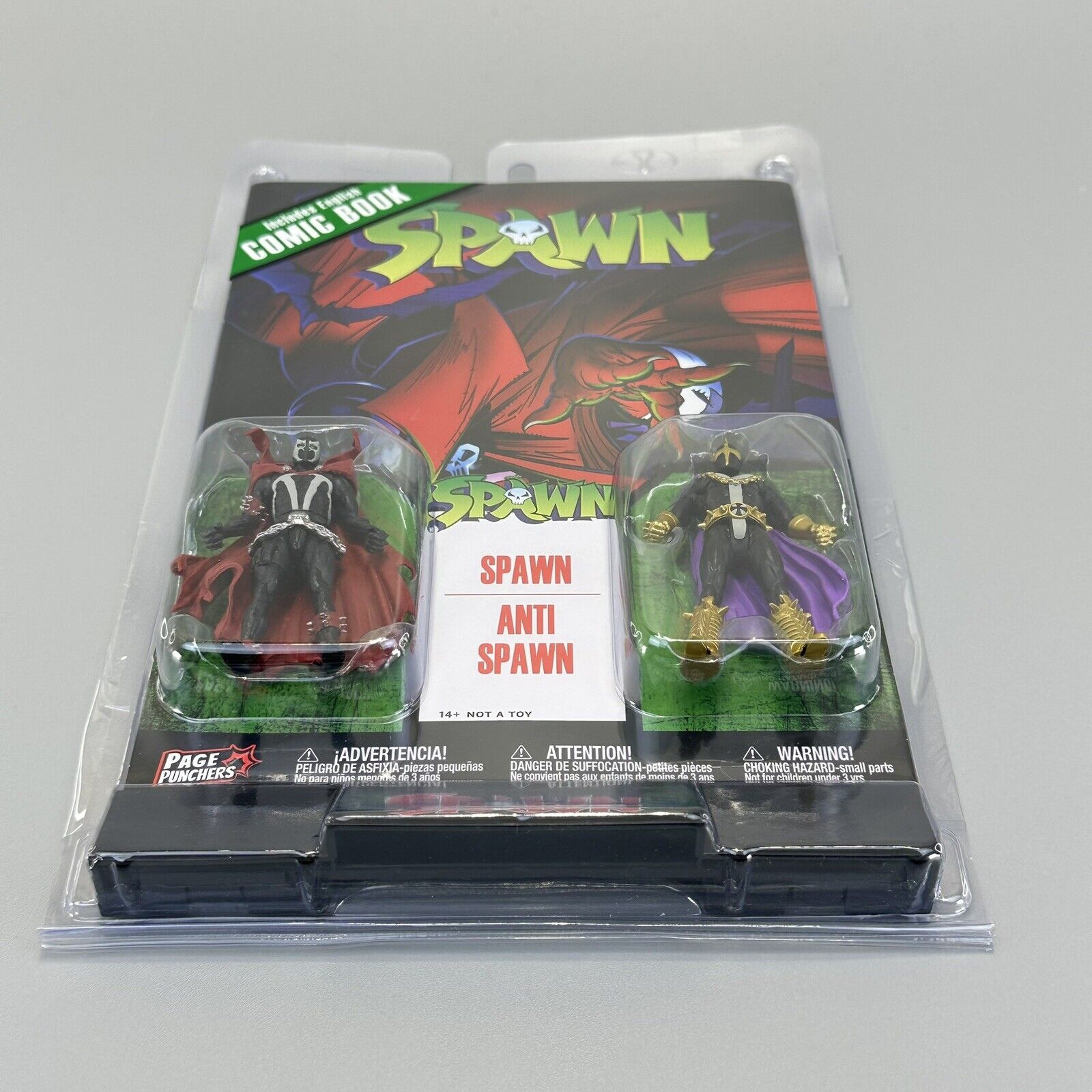 McFarlane Page Punchers Spawn vs. Anti-Spawn 3" Figure 2-Pack w/ Comic - New