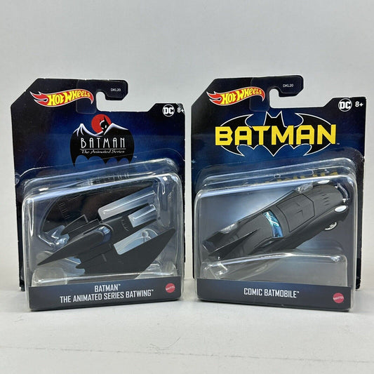 Hot Wheels 1:50 Scale Batman The Animated Series Batwing & Comic Batmobile