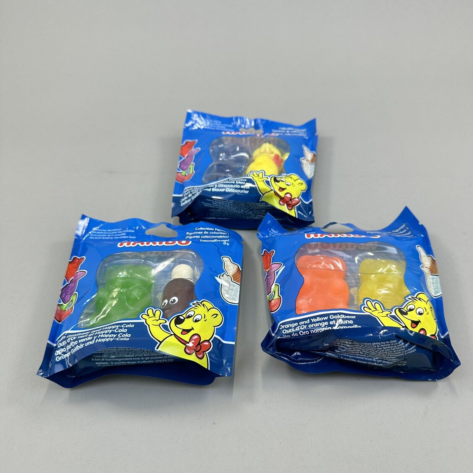 Lot of 3 Haribo Gummi Mini 3" Soft PVC Collectible Figures Packs of 2 Jakks New