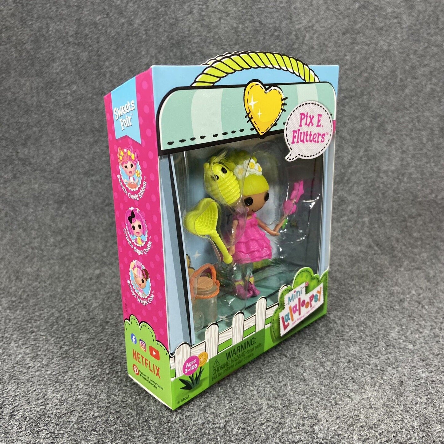 Mini Lalaloopsy Pix E. Flutters 3" Figure w/ Honey Bee and Accessories Brand New