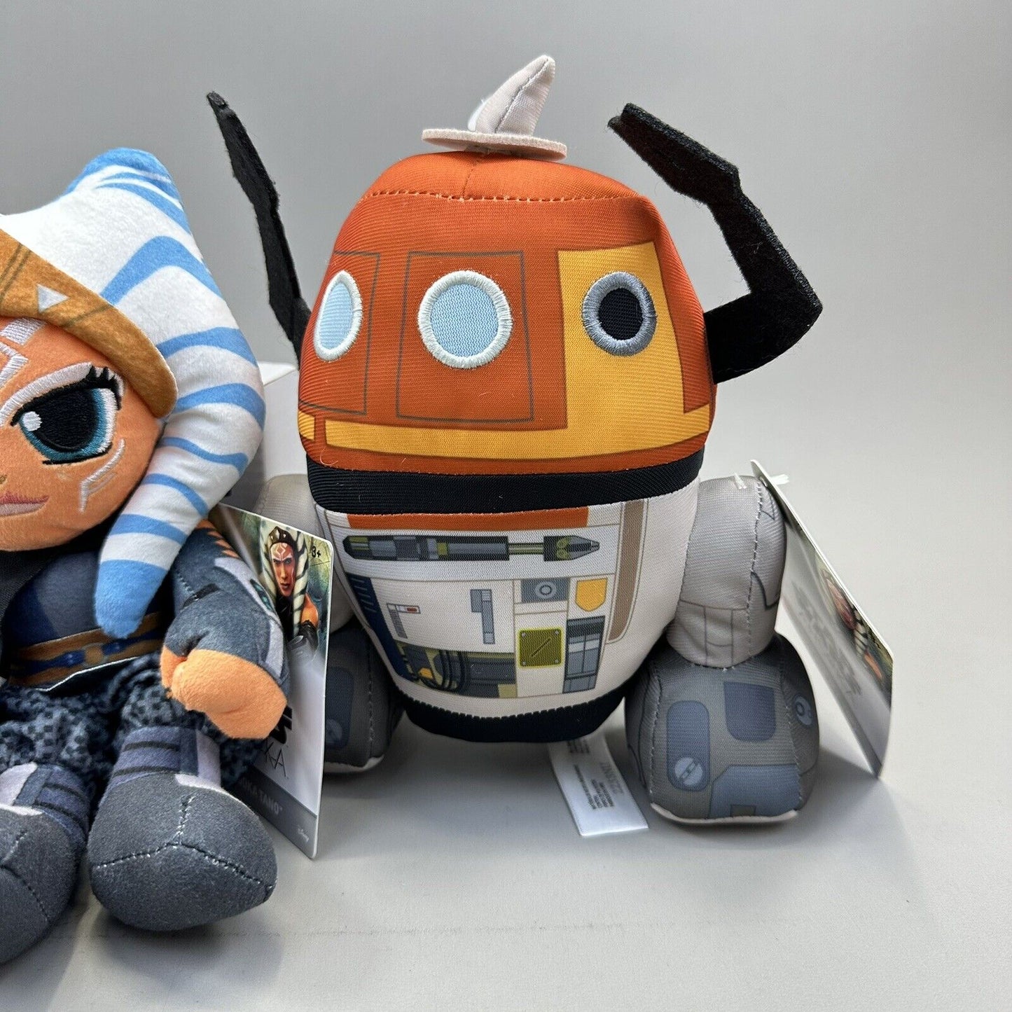 Mattel Star Wars CHOPPER (C1-10P) Ahsoka & Sabine Wren 9" Plushies Bundle - NWT