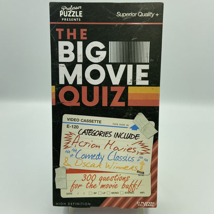 Professor Puzzle The Big Movie Quiz Trivia Game - 300 questions 12+ VHS Box New