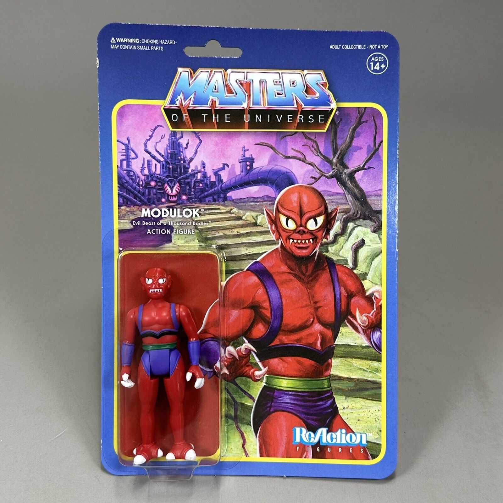 Super 7 ReAction Retro Card Masters of the Universe Modulok 3.75" Action Figure