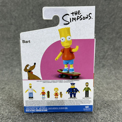 The Simpsons Bundle Homer Bart Lisa Ned Chief Wiggum 2.5" Figures Full Set Jakks