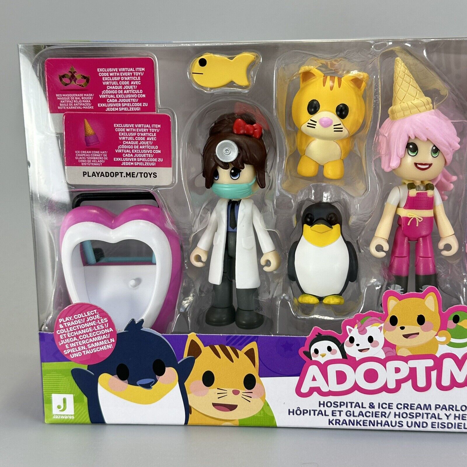 Roblox Adopt Me! Hospital & Ice Cream Parlour Friends Pk Bundle w/ Virtual Code