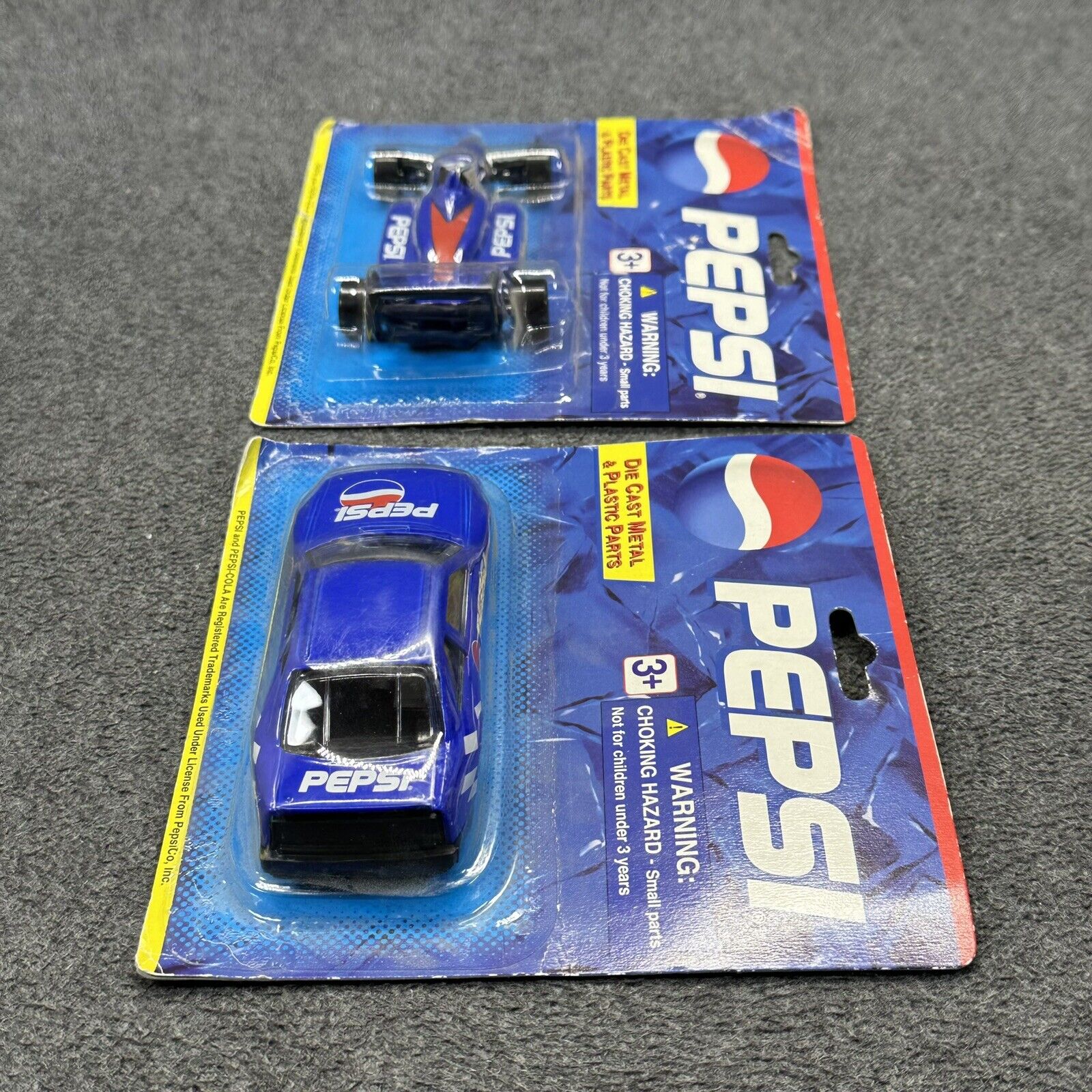 Lot of 2 Vintage Pepsi 4.5" Die-Cast Metal Vehicles by Golden Wheel 1:43 Scale