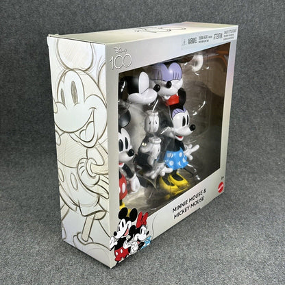 Disney 100th Celebration Mickey Mouse & Minnie Mouse Collectible Figures 2-Pack