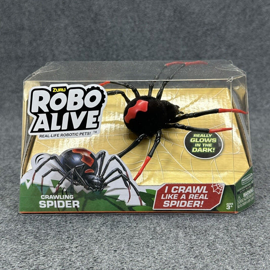 Zuru Robo Alive Crawling Spider Crawls Like a Real Spider! Glows in Dark - New