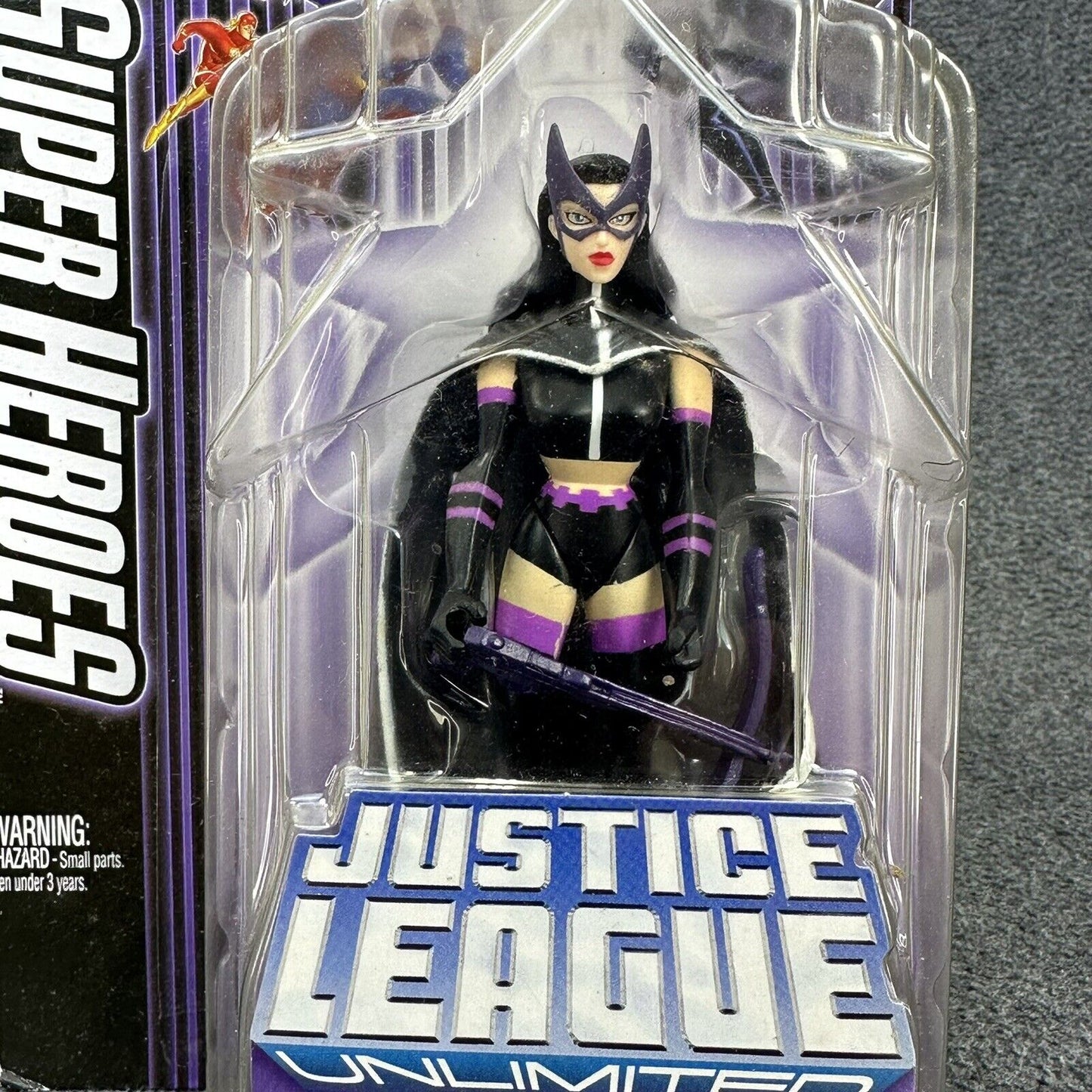 DC Super Heroes Justice League Unlimited Huntress 4" Action Figure Purple Card