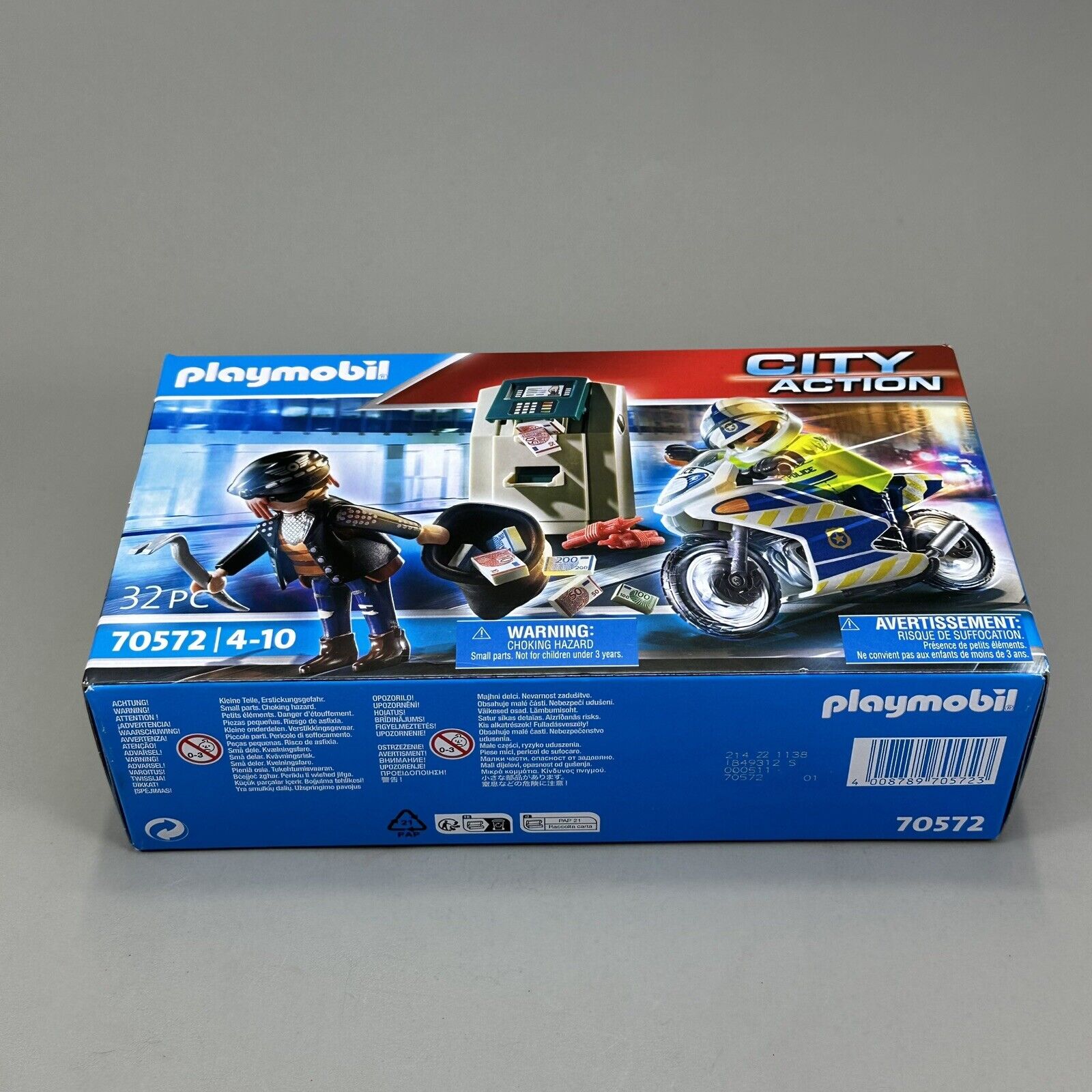 Playmobil City Action Bank Robber Chase Building 32 Pcs Set 70572 - Brand New