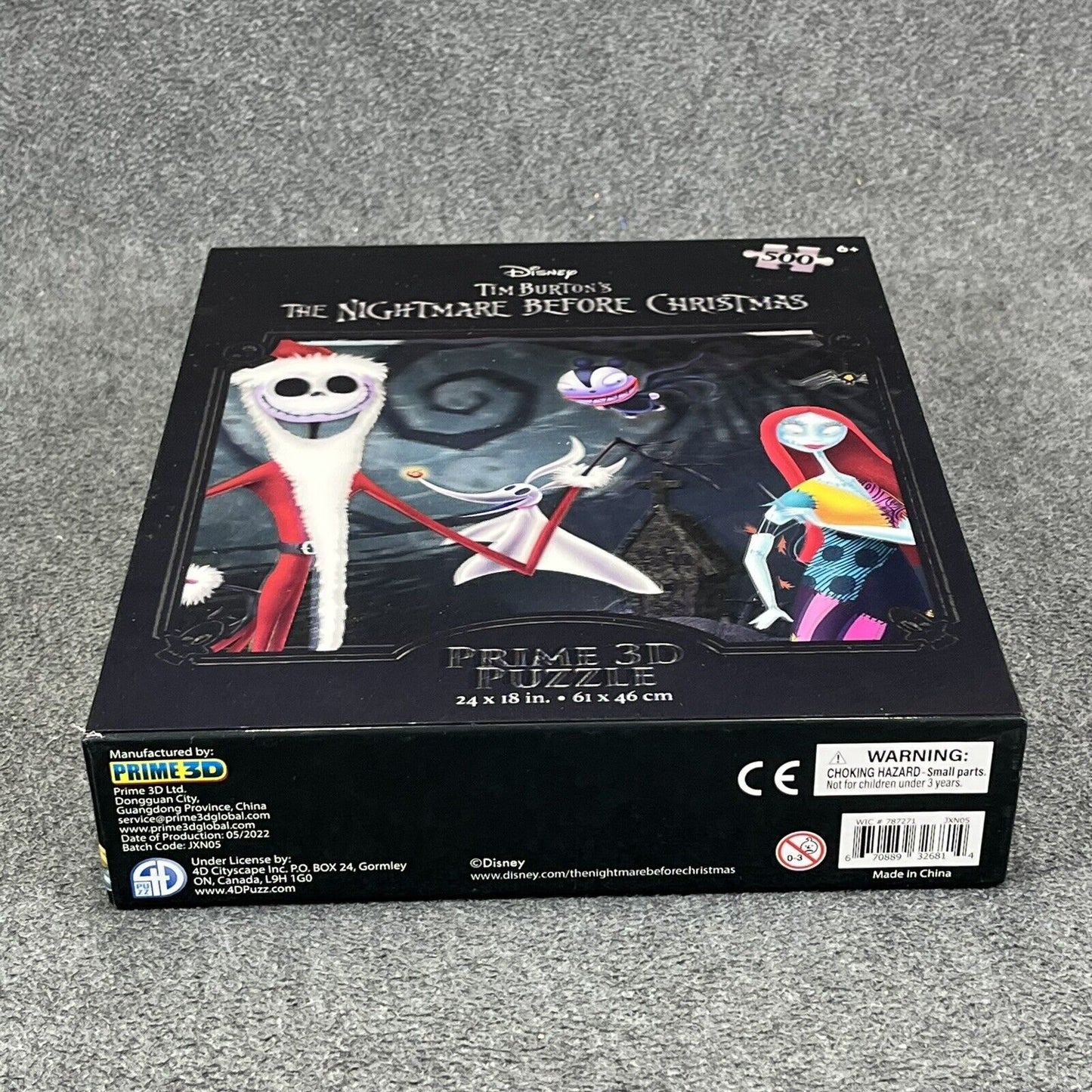 Tim Burtons The Nightmare Before Christmas Disney 500 Pieces Prime 3D Puzzle New