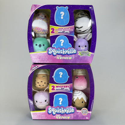 Squishville Squishmallows 2" Plush 12 Total Wildlife & Sweet Tooth Squads - New