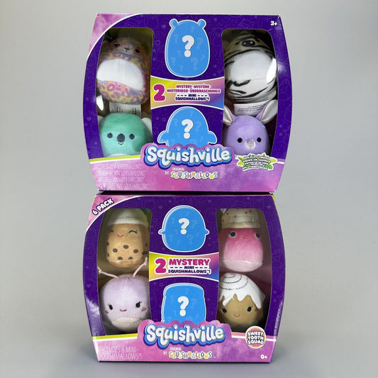 Squishville Squishmallows 2" Plush 12 Total Wildlife & Sweet Tooth Squads - New