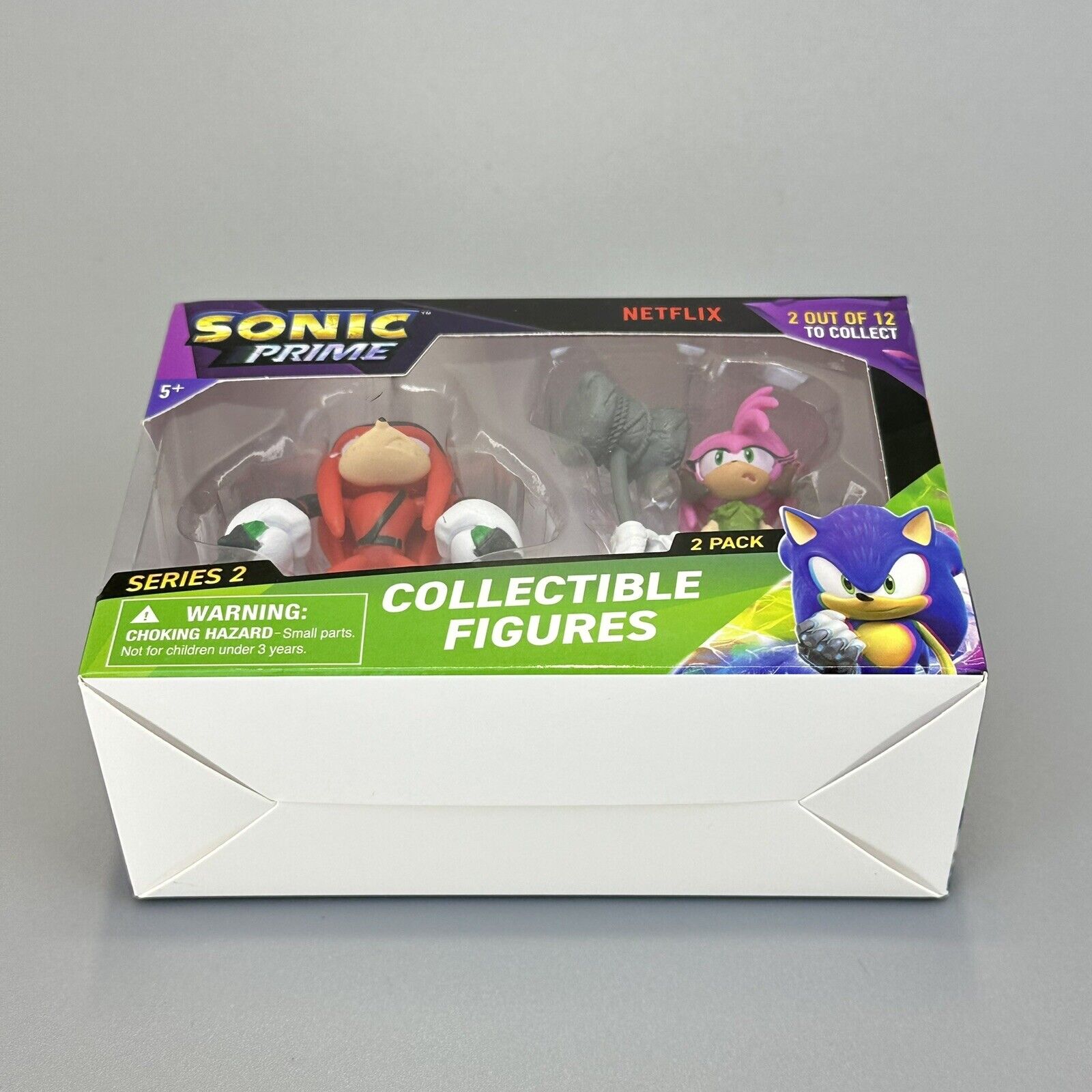 Sonic Prime Series 2 Knuckles & Amy 2.5" Figure 2-Pack SEGA Netflix - Brand New