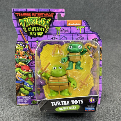 Teenage Mutant Ninja Turtles Mutant Mayhem Tots Raph Mikey & Leo Donnie Figures