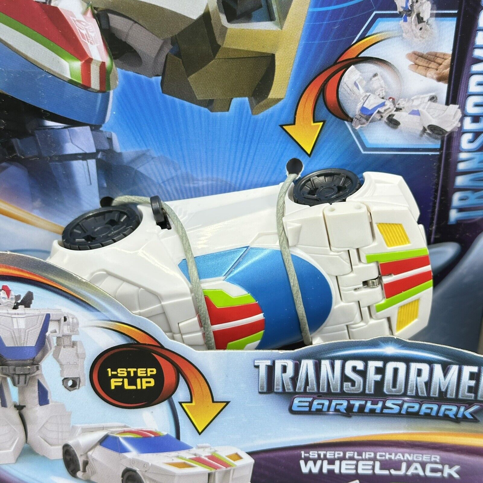 Hasbro Transformers EarthSpark 1-Step Flip Changer Wheeljack 4" Action Figure 6+