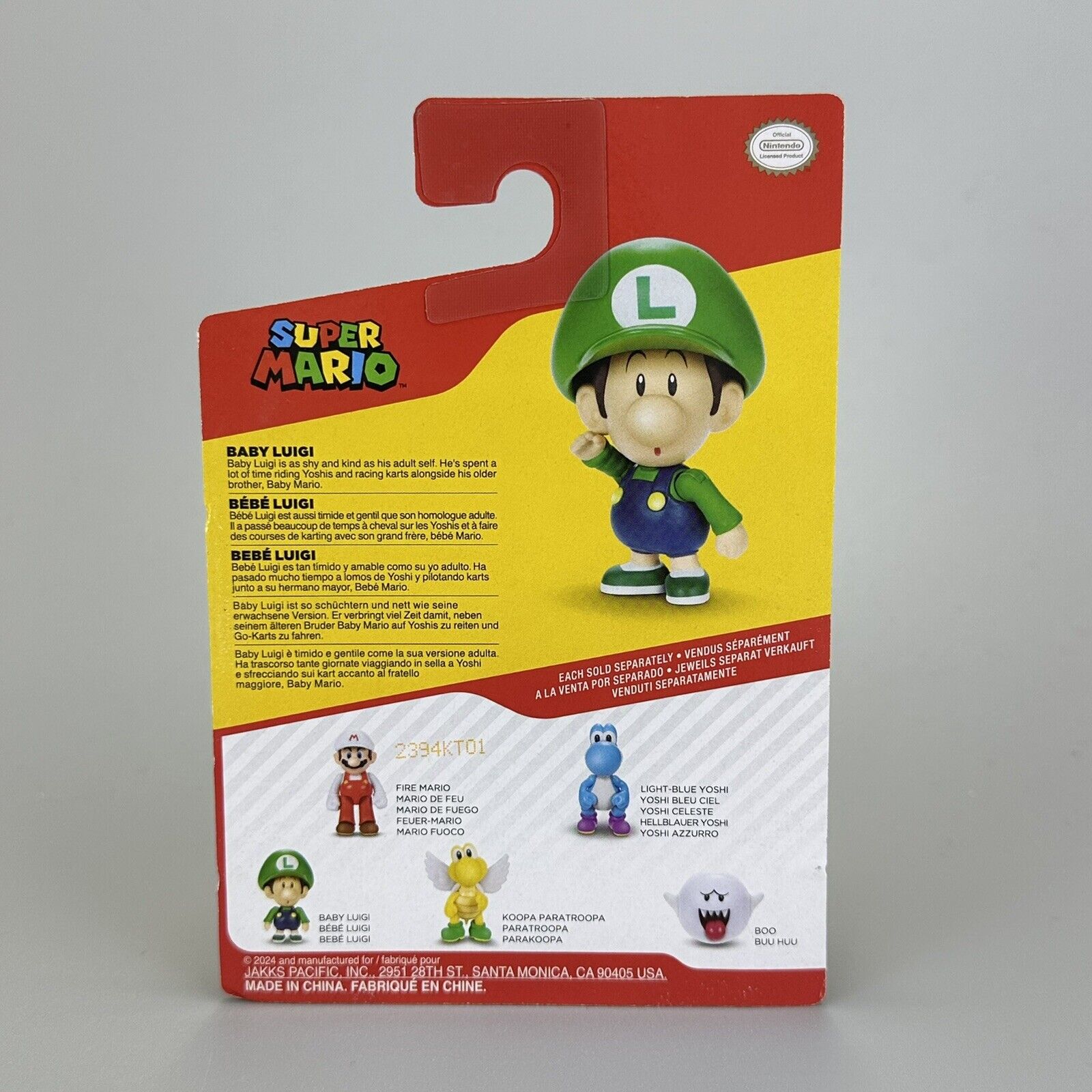 World of Nintendo Super Mario Baby Luigi 2.5" Figure Jakks 2024 - Brand New