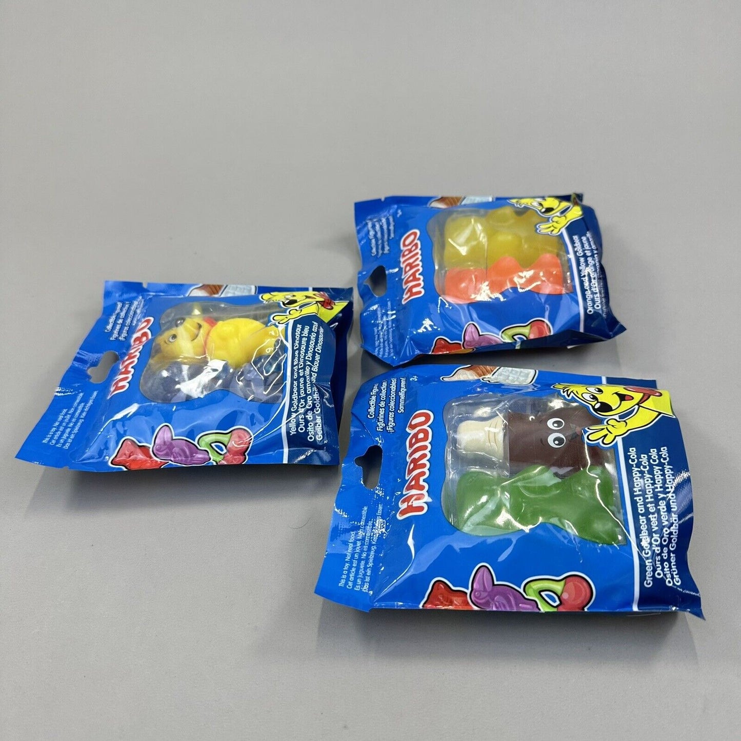 Lot of 3 Haribo Gummi Mini 3" Soft PVC Collectible Figures Packs of 2 Jakks New