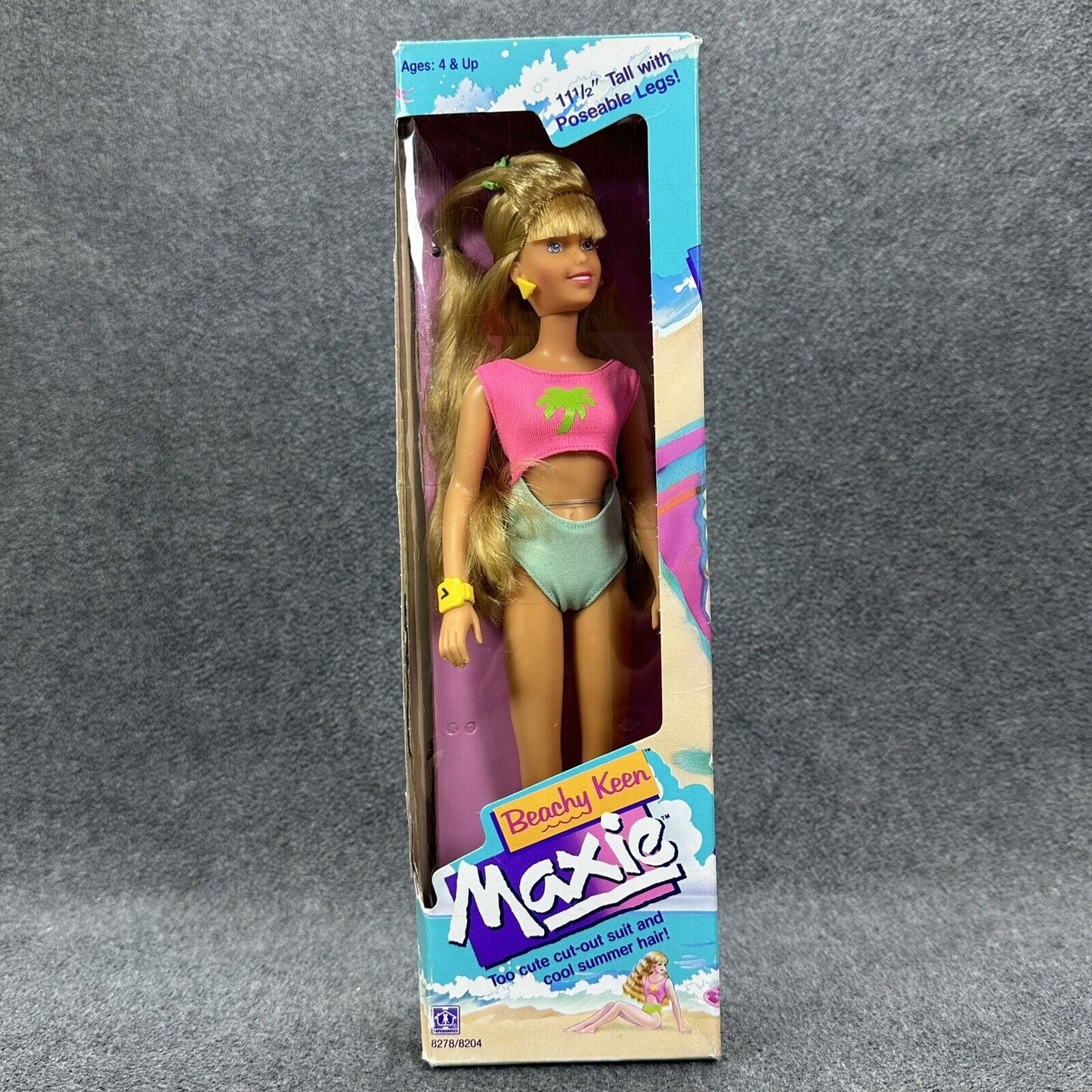 Beachy Keen Maxie Doll in Cut Out Swimsuit Accessory Vintage 1988 Hasbro