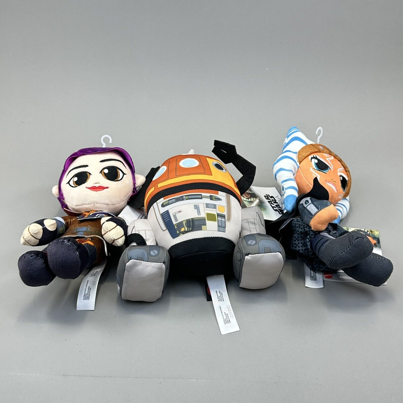 Mattel Star Wars CHOPPER (C1-10P) Ahsoka & Sabine Wren 9" Plushies Bundle - NWT