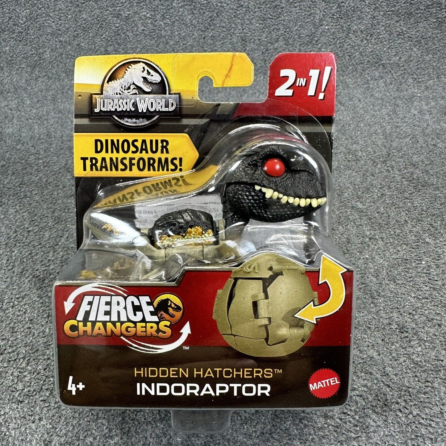 Lot of 4 Jurassic World Hidden Hatchers Transforming Dinos Figures Spinosaurus