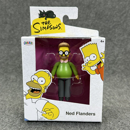 The Simpsons Bundle Homer Bart Lisa Ned Chief Wiggum 2.5" Figures Full Set Jakks