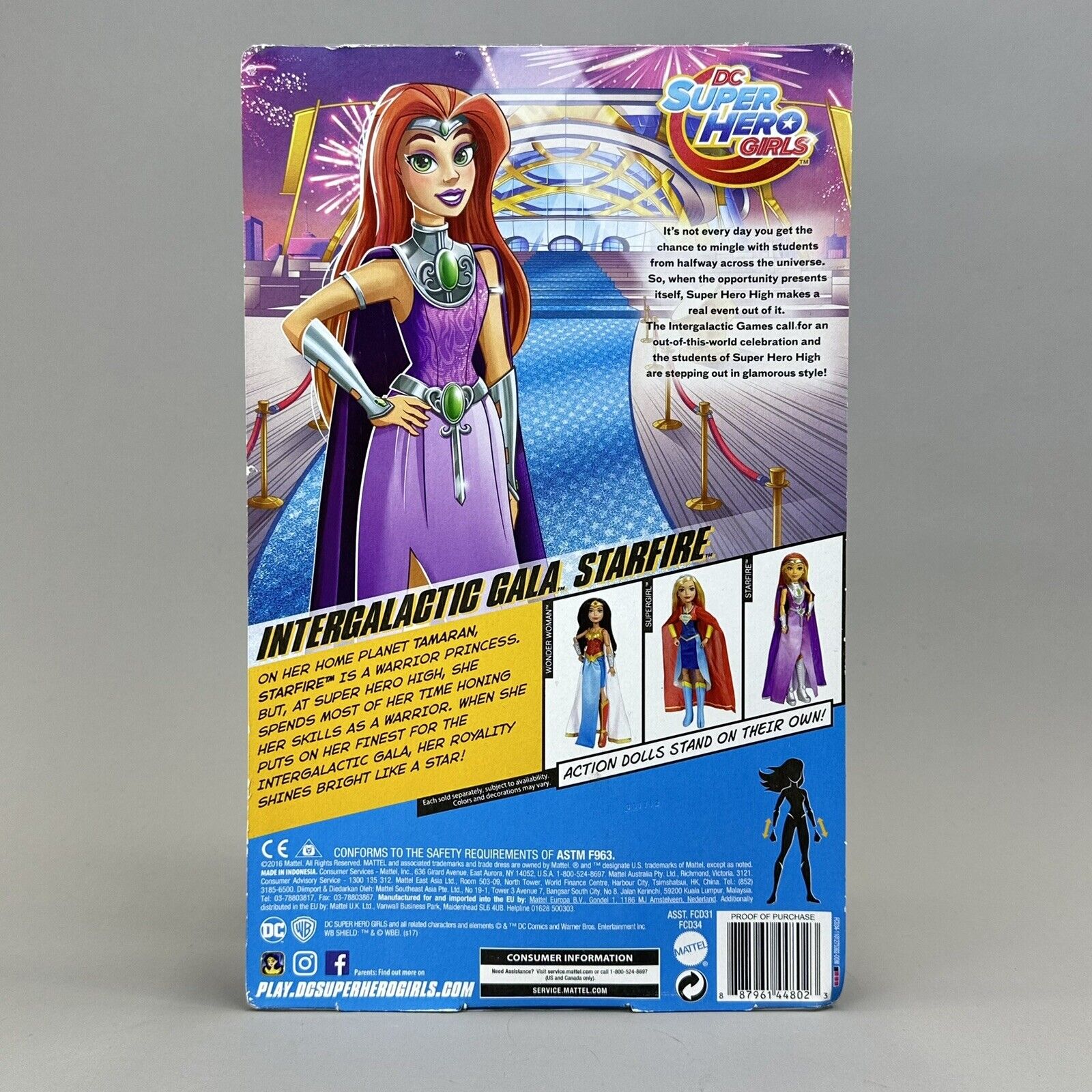 DC Super Hero Girls Starfire Intergalactic Gala 12" Doll Mattel 2016 - Brand New