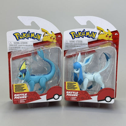 Pokémon Battle Figure Pack Glaceon & Vaporeon 3" Action Figures Bundle - New