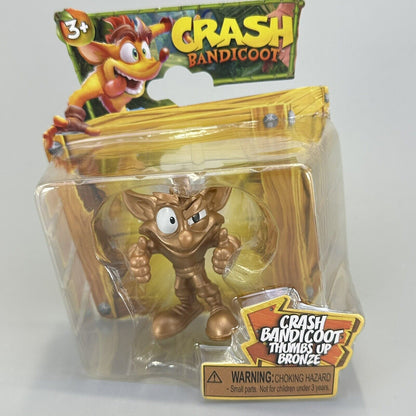 Lot of 4 Crash Bandicoot 2.5" Action Figures Silver, Bronze, Spin Variants Jakks