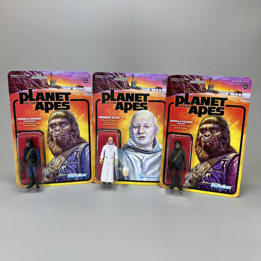 Planet of the Apes ReAction Mendez XXVI Gorilla Soldier Hunter & Soldier - 3.75"