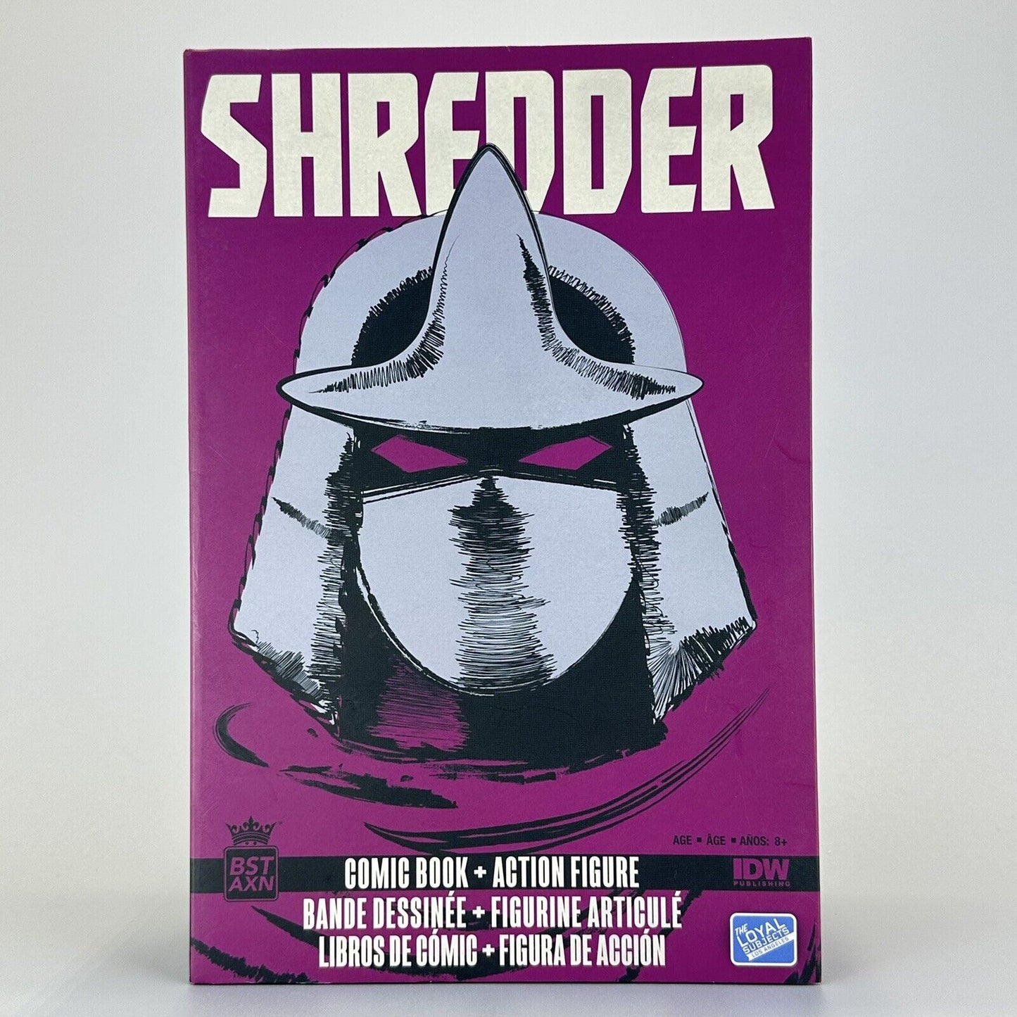 TMNT BST AXN XL Super Shredder 8" Action Figure w/ 100-Page Comic - Brand New