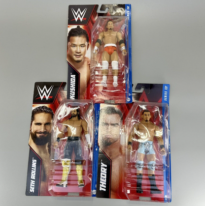 WWE Basic Series 132 Kushida Series 137 Seth Rollins & Austin Theory 6" Figures