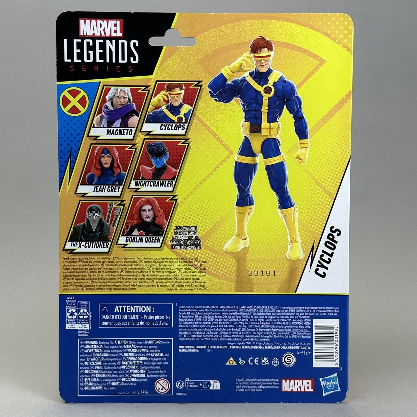 Marvel Legends Retro Card X-Men 97 Cyclops Jean Grey & Madelyne Pryor 6" Figures