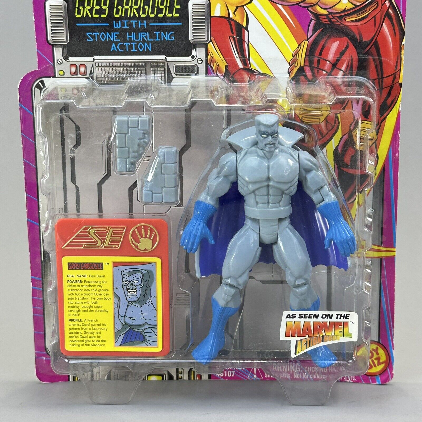 Vintage ToyBiz Marvel Iron Man Grey Gargoyle 5" Action Figure 1995 - Brand New